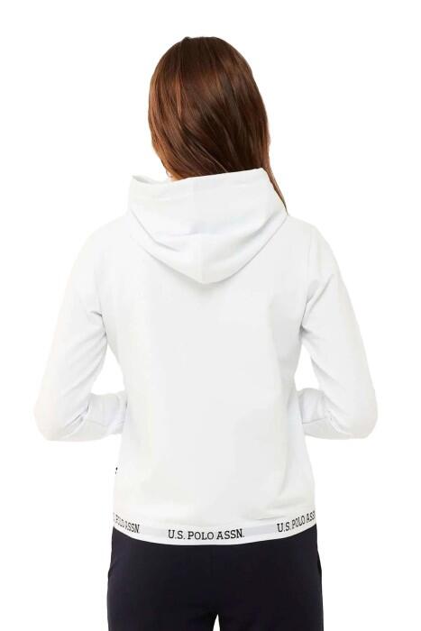 U.S. Polo Assn. Tam Fermuarlı Kadın SweatShirt - US.01.16599 Beyaz - 2