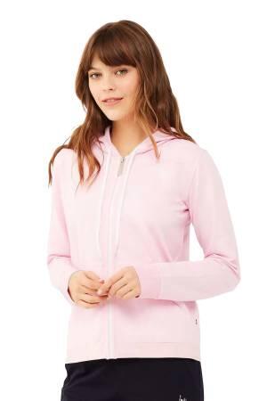 U.S. Polo Assn. Tam Fermuarlı Kadın SweatShirt - US.01.16599 Pembe - 1