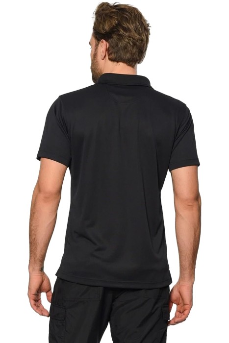 Utilizer Erkek Kısa Kollu Polo T-Shirt - AM0126 Siyah