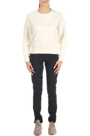 W Bar Slip Crop Sweatshirt - CS0212 Beyaz - Thumbnail