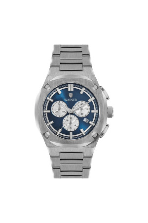 Wainer Erkek Kol Saati 43mm - WA.10000 Silver/Mavi - Wainer