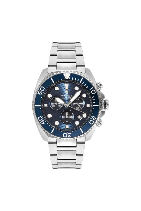 Wainer Erkek Kol Saati 44mm - WA.10300 Silver/Mavi - 1