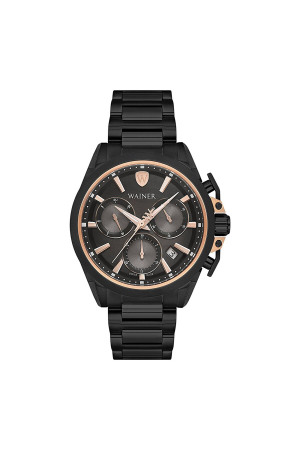 Wainer Erkek Kol Saati 44mm - WA.16100 Siyah/Rose Gold - Wainer