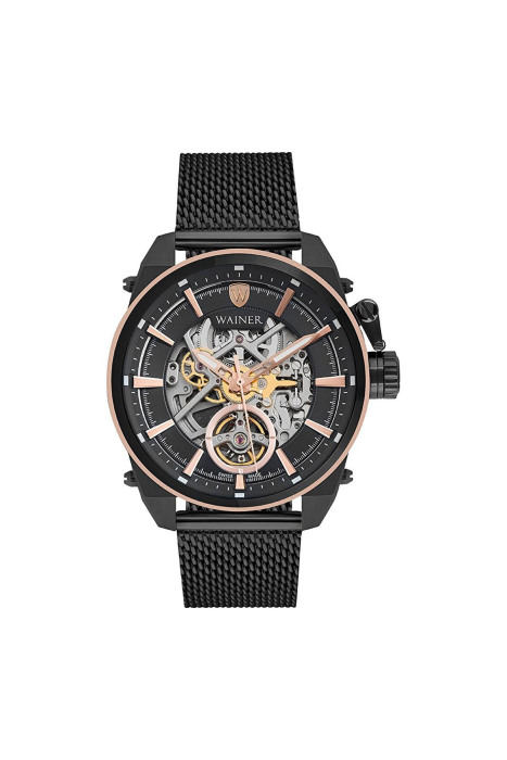 Wainer Erkek Kol Saati 46mm - WA.25988 Siyah/Rose Gold - 1
