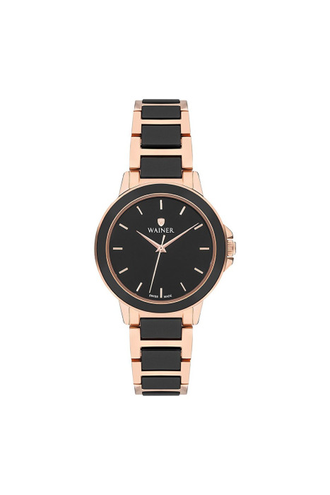 Wainer Kadın Kol Saati 36mm - WA.18616 Siyah/Rose Gold - 1