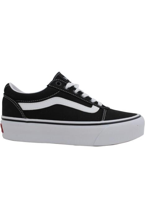 Vans - Ward Platform Kadın Ayakkabı - VN0A3TLC Siyah/Beyaz