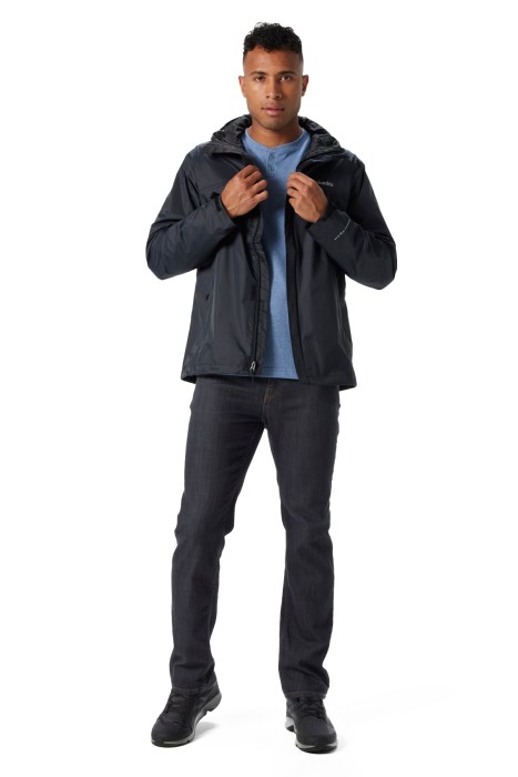 Watertight II Erkek Ceket Erkek Yağmurluk - RM2433 Siyah