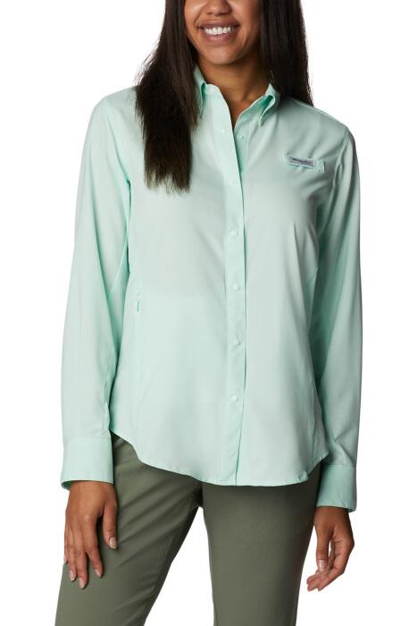 Womens Tamiami II LS Shirt Kadın Uzun Kollu Gömlek - FL7278 Yeşil - 1