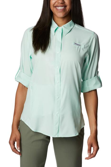Womens Tamiami II LS Shirt Kadın Uzun Kollu Gömlek - FL7278 Yeşil - 2