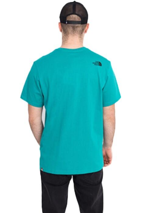 Woodcut Dome Tee-Eu Erkek T-Shirt - NF00A3G1 Turkuaz - 2