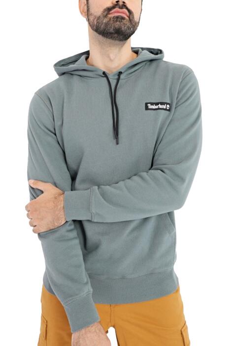 Woven Badge Hoodie Erkek SweatShirt - TB0A6CB6 Yeşil - 1