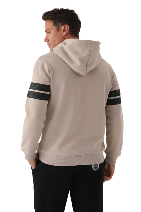 Yale Erkek Kapüşonlu SweatShirt - L1671-XS Bej - 2