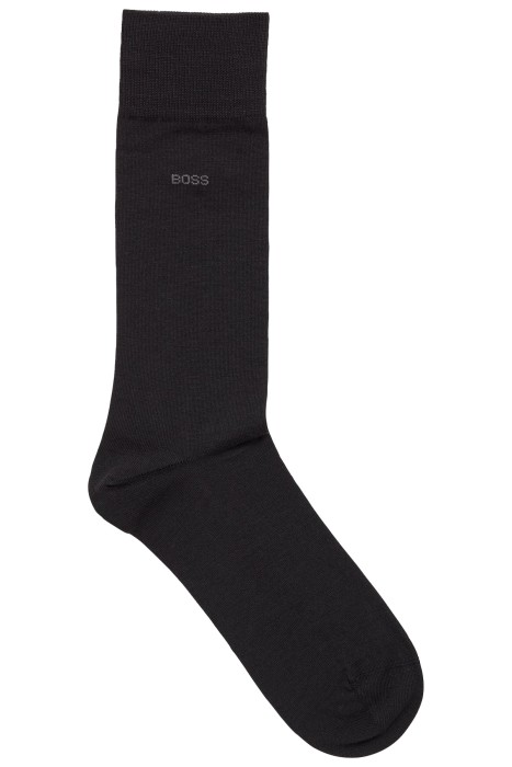 Boss - Yün Karışımlı Normal Uzunlukta Logolu Çoraplar - 50469847 Siyah