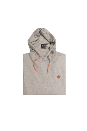 Zey/Plus Erkek 2 İplik Hoodie Sweat - A0016 Gri Melanj - Zey/Plus