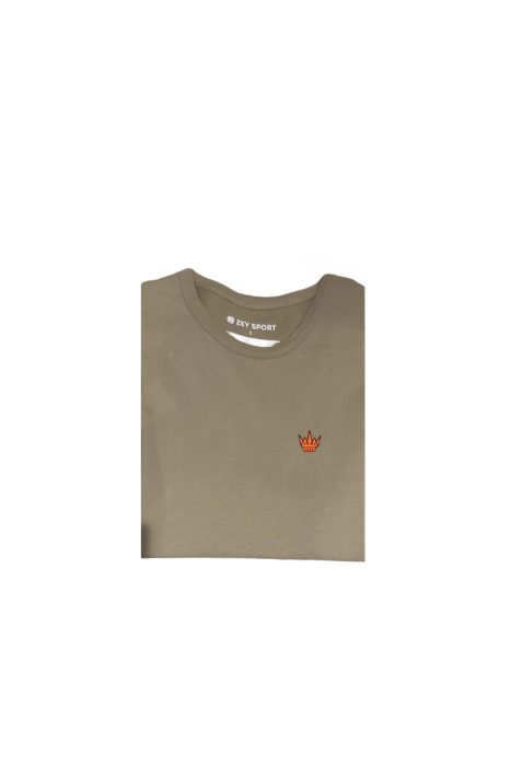 Zey/Plus Erkek Basic T-Shirt - A0014 Haki - 1