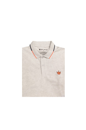 Zey/Plus Erkek Polo T-Shirt - A0022 Gri Melanj Gri Melanj