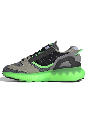 Zx 5K Boost Erkek Çocuk Ayakkabı - GW4976 Gri/Neon Yeşil - EU-Adidas