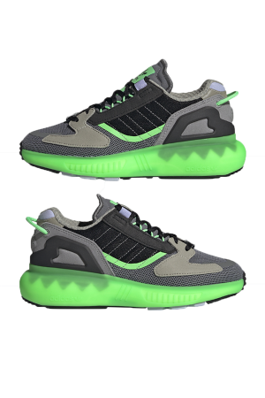 Zx 5K Boost Erkek Çocuk Ayakkabı - GW4976 Gri/Neon Yeşil - 5